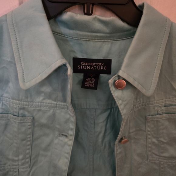 Jones New York Light Blue Denim Jacket - Picture 3 of 4
